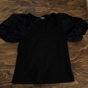 Old Navy Black Puff Sleeve Blouse